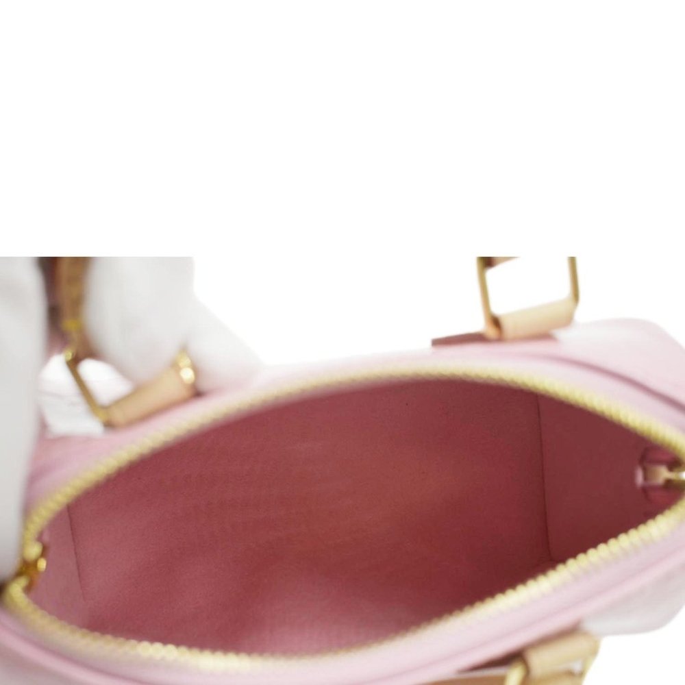 LOUIS VUITTON Nano Speedy Monogram Vernis Crossbody Bag Light Pink - Picture 11 of 11